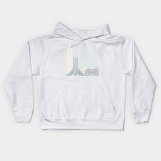 ALGIERS  SKYLINE POSTER PASTEL Kids Hoodie